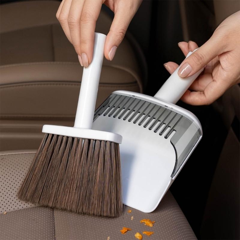 Small Handheld Sweeper With Dustpan For Tabletop Vehicle Interior Cleaning Home Cleaning Drawers Desktop Sofa Outdoor