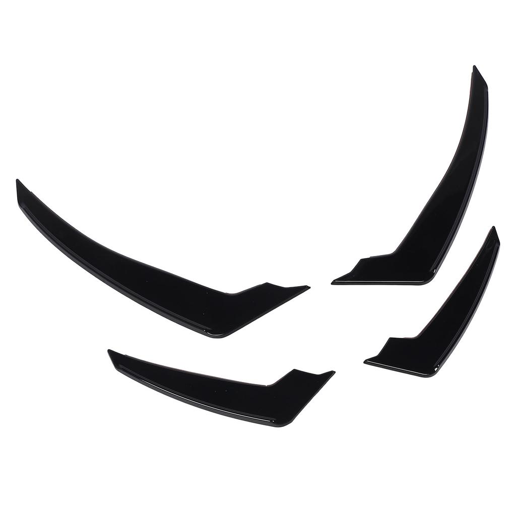 Front Bumper Spoiler Canards Decorative Aerodynamic Bumper Lip Splitter Fin Trim for Stelvio 2017 and After Set of 4