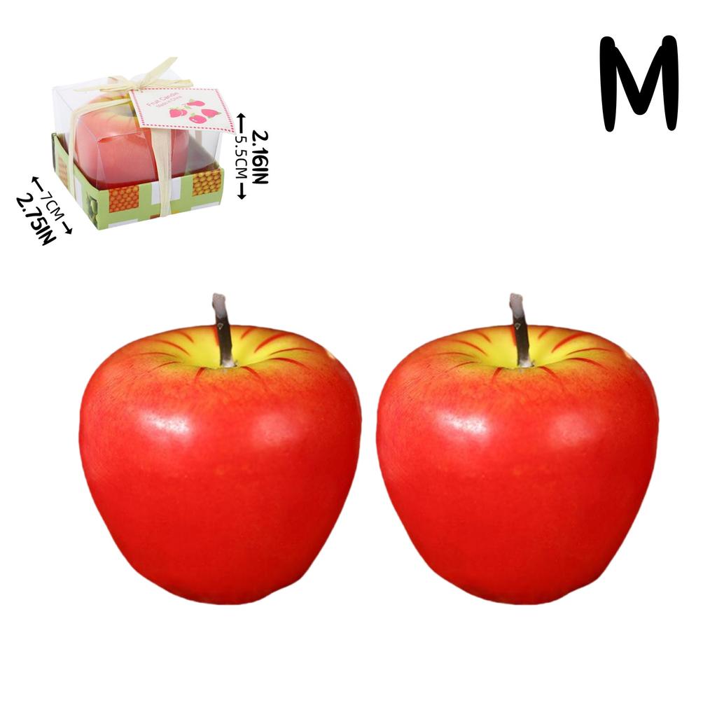 1/12pcs Apple Shaped Scented Candles Long-Lasting Smokeless Fragrance Candle Set for Christmas New Year Decor Aromatherapy Gift
