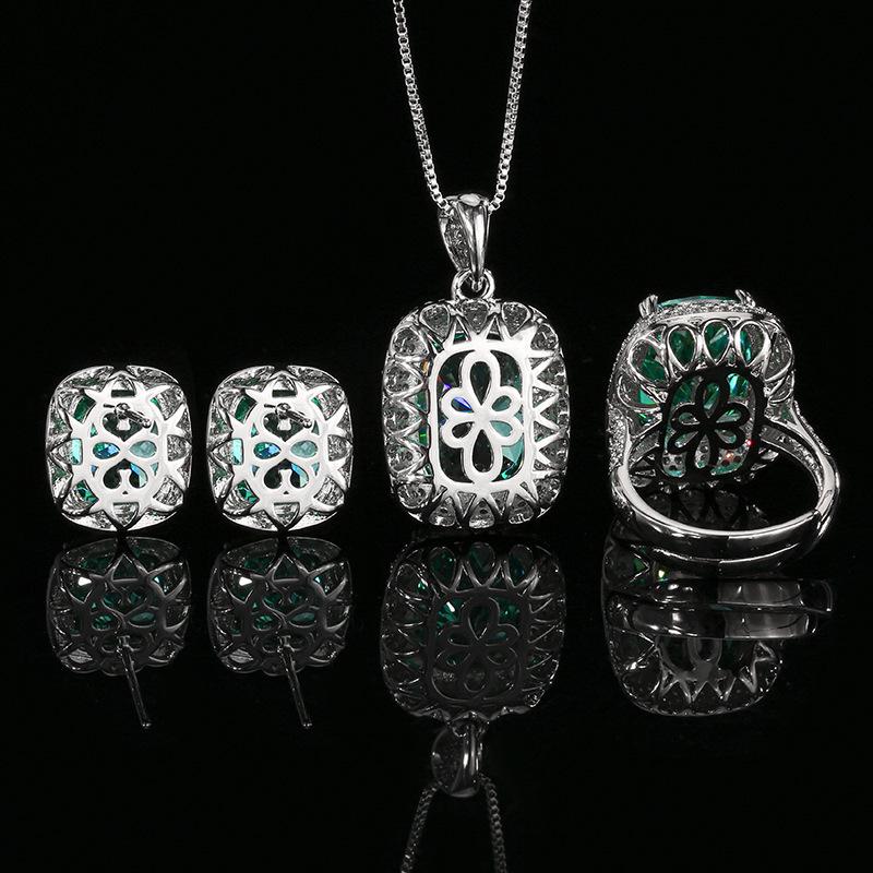 WNFU Women's Jewelry Set, Paraiba Green, Copper