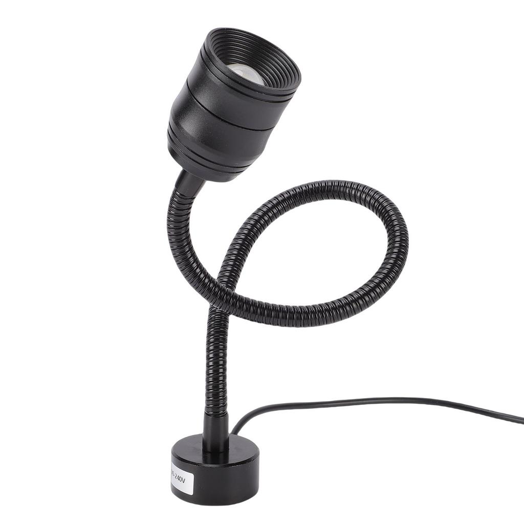 LED Machine Light 7W 6000K 1000LM Flexible Gooseneck Magnetic Base LED Work Light for Lathe Workshop Workbench EU Plug