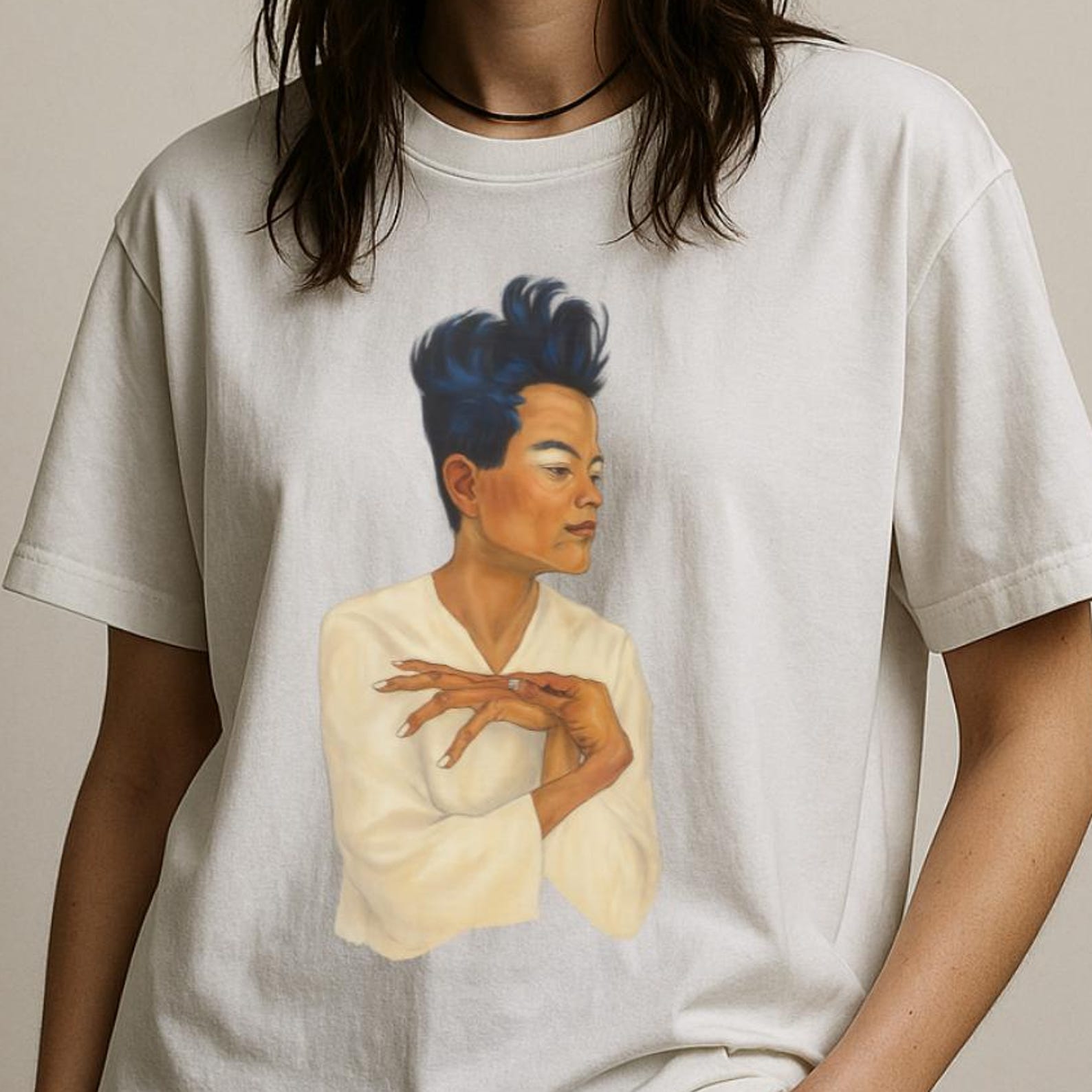 Egon Schiele Art Shirt: Elegant Woman Portrait Graphic Tee S