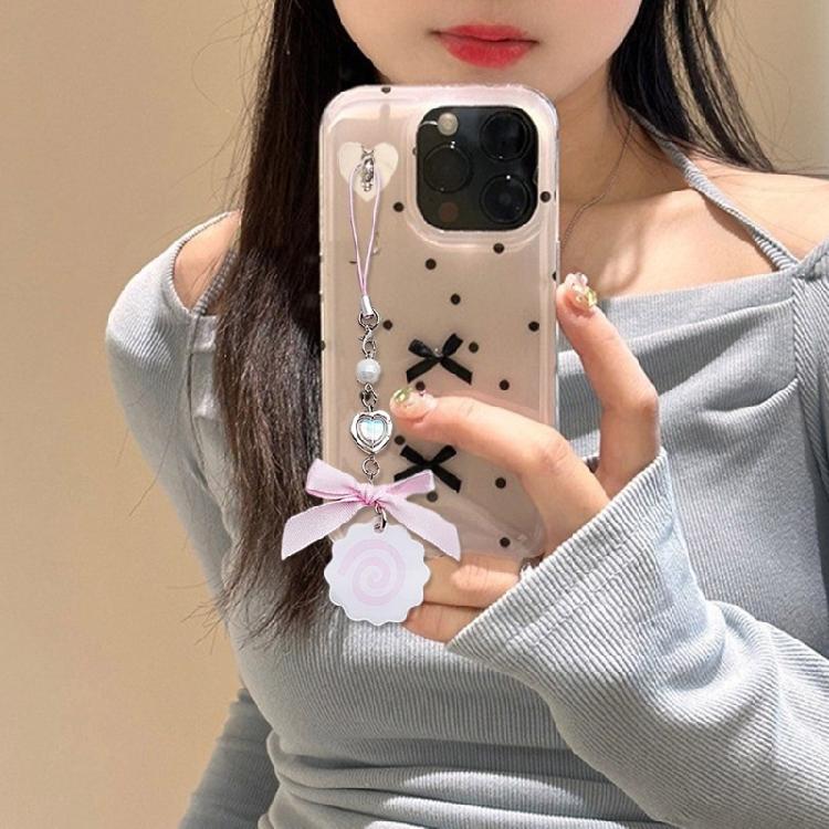 Chic Fish Cake Phone Chain Pendant Cellphone Charm Keyring Cute Acrylic Keychain