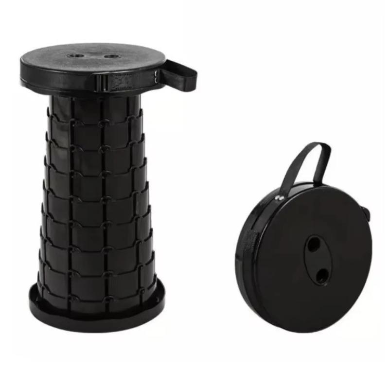 Teleskopowe krzesło wędkarskie z regulowaną wysokością, przenośne i składane plastikowe siedzisko do użytku na zewnątrz do wędrówek, wędkarstwa