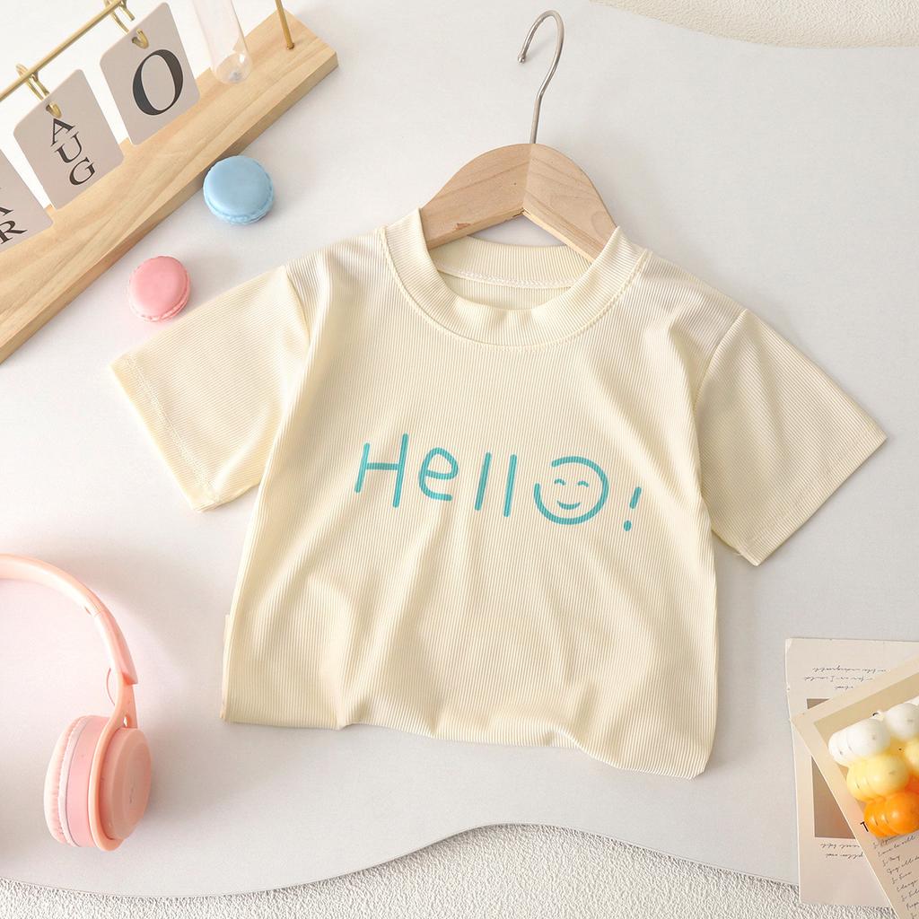 New Summer Kids Clothes Cute Short Sleeve T-shirt Boys Casual Soft Tops