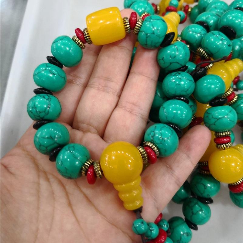 Chinese Natural Honey Wax Style Handcarved Exquisite Bracelet Decorations Mascot Gift