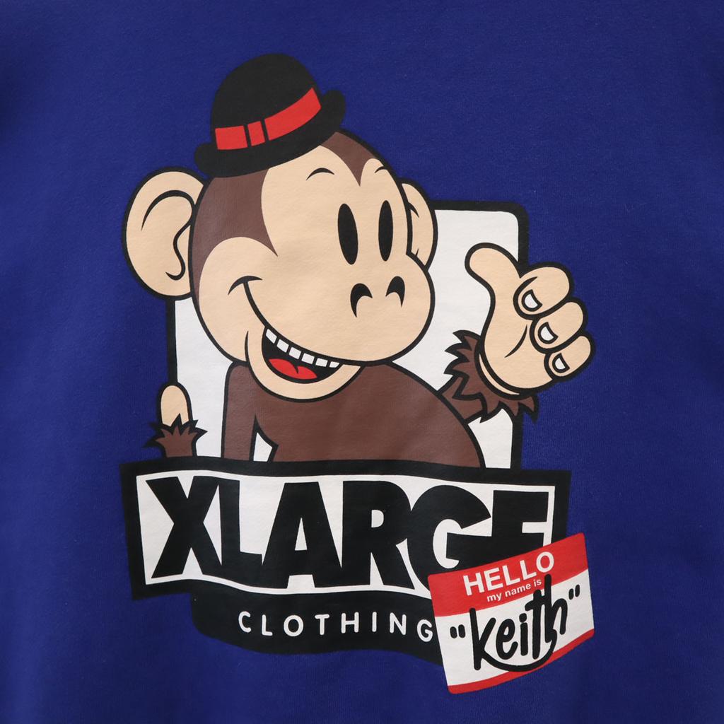 XLARGE Back print Keith Long sleeve Sweatshirts L blue Keith Men's Used