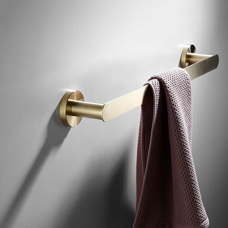 Brushed Gold bathroom Suite 304 Stainless Steel Paper Towel rack Towel Ring Rack Towel Bar Circular Wall Mounted Towel Rack