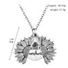 Sunflower Necklace Supplies Floral Applicable Letter Decor Pendent Chic Widely Shaped Exquisite Jewelry Double-Layer Girl