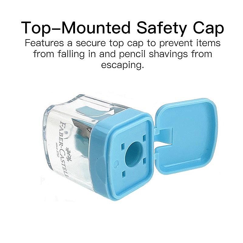 FABER-CASTELL Macron Color Single-Hole Pencil Sharpener Compact Portable Sharpener for Art Students Pencil Sharpening Tool