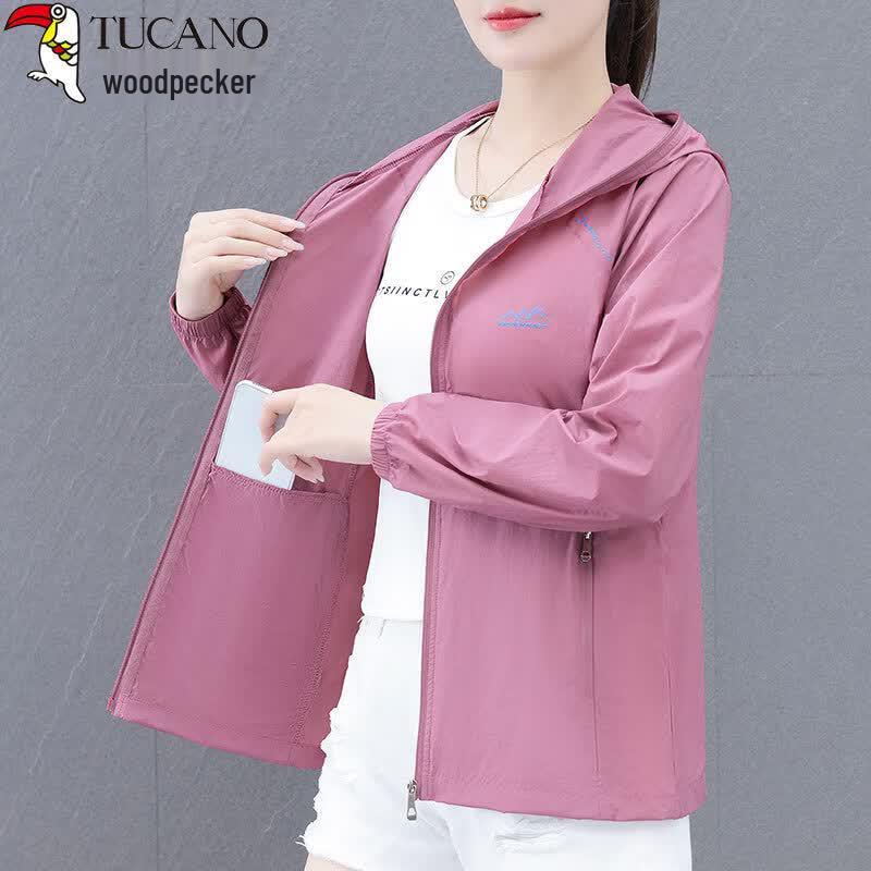 Woodpecker Women's Ice Silk UPF50+ Sun Protection Hooded Jacket