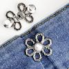 New DIY Tighten Waist Button Detachable Clip No Sewing Retractable Button Reduce Waist Flower Buttons Snap Clothing Accessories
