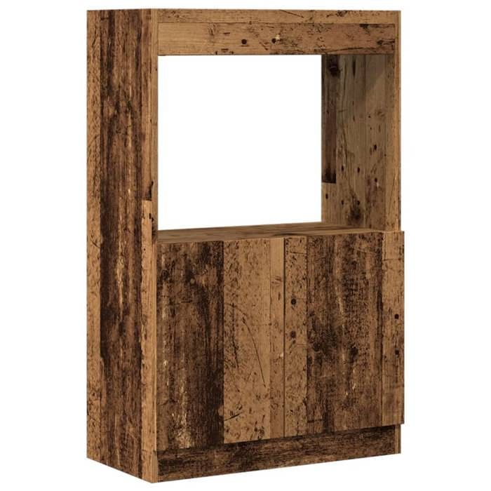 VidaXL Buffet haut vieux bois 63x33x100 cm bois d'ingénierie, armoire à livres, armoire à livres moderne, étagère à livres 855104