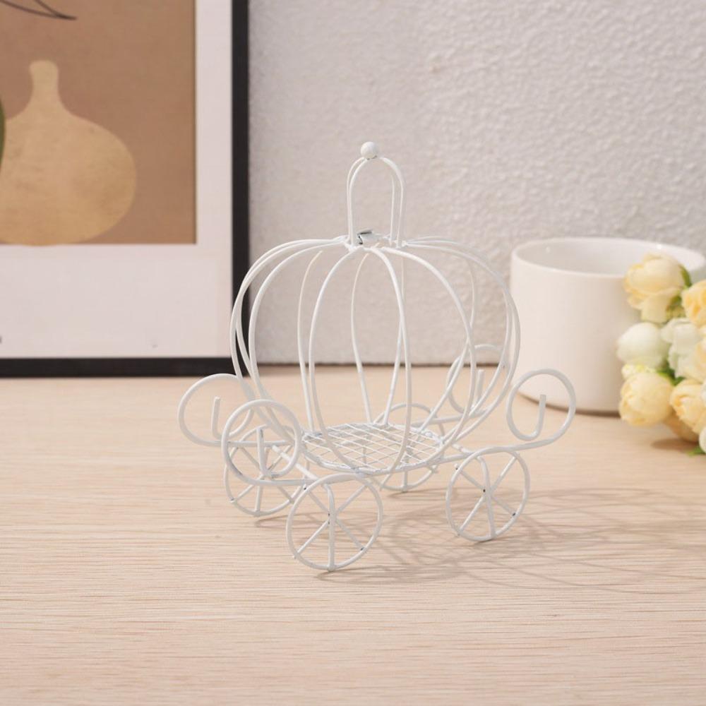 Hollow Pumpkin Carriage Centerpiece Candy Holder  For Party Halloween Christmas Decoration