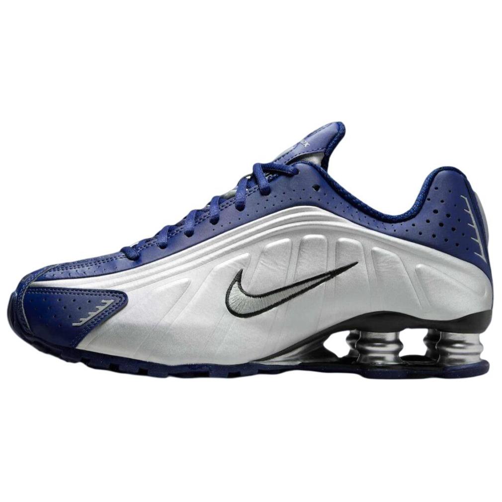 Nike  Shox R4 Blue Void Women Sneakers Metallic-Silver Black AR3565-400