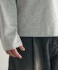 ROTEMBER Layered Crop Long Sleeve T-Shirt [Gray]