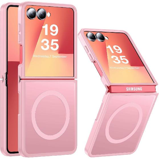 Suitable for Samsung ZFlip 20% Off Foldable Phone Case, Matte Skin-feel Magnetic Protective Cover, Zflip7 Integrated Anti-drop Transparent Case