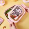 Leak Proof Stainless Steel Lunch Box Featuring Thermal Insulation and Removable Dividers for Portion Control Food Containers