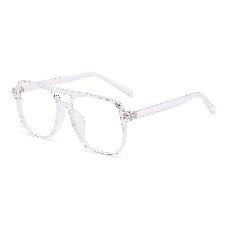 Vintage Pilot Sunglasses Female Latest Retro Classical Large Double Bridge Big Oval Sun Shades Eyeglasses Unisex Yellow Lenses Eyewear