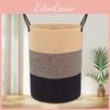 Cotton Rope Woven Multipurpose Storage Bin With Handles For Dirty Clothes And Toys
