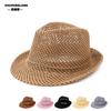 Cappello Fedora in Paglia a Rete Estivo Traspirante Protezione Solare UV Retrò Britannico Casual Fresco