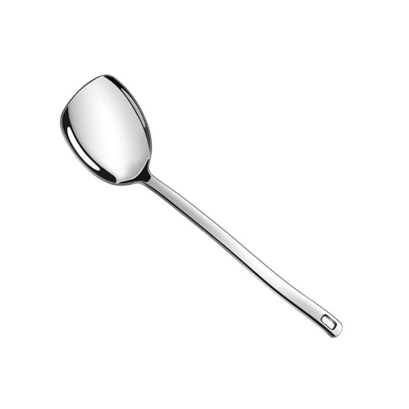 652F Stainless Steel Serving Spoon Silver Color Cooking Spoons with Long Handle Multipurpose Kitchen Spoon Spatula Tool