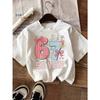 Summer Pi Pizza Cute Bow 67 Six Seven Print Kids Short Sleeved Shirt Polyester Casual Children's T-shirt Girls Fashion Clothes Tees