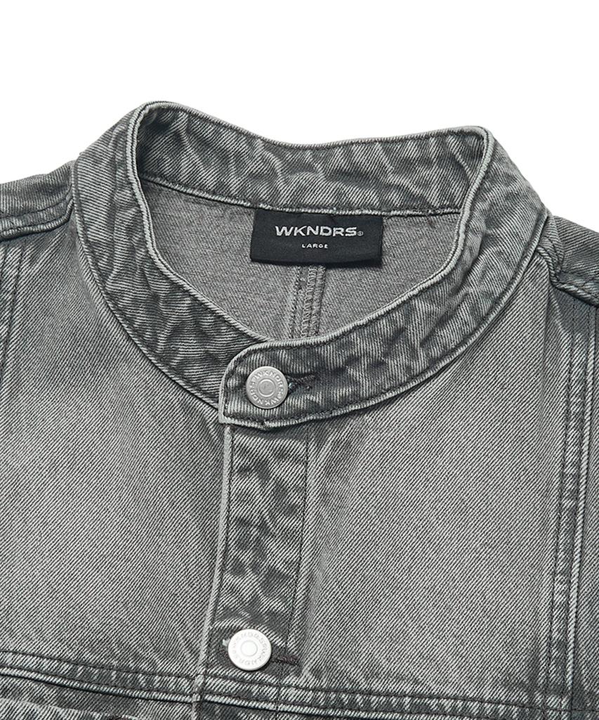 Wkndrs Patch Work Denim Vest (Grey)