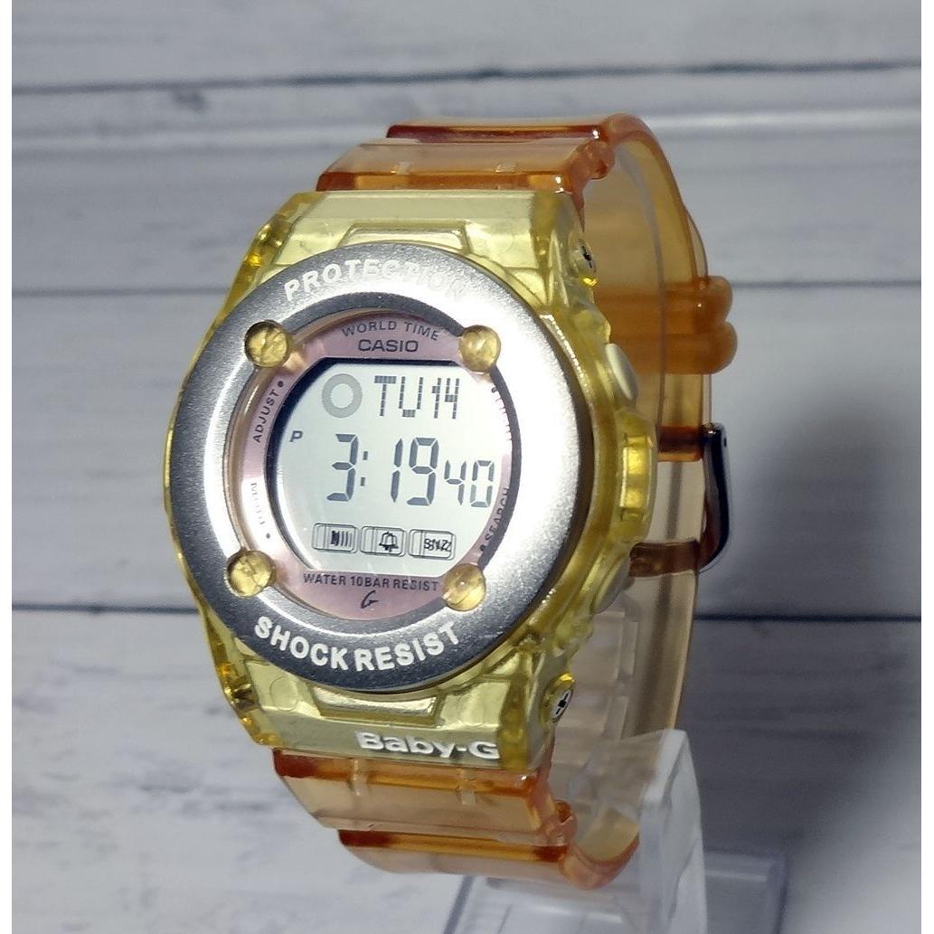 Baby-G yellow skeleton, small, light and durable, new battery, works well