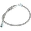 4AN Turbo Oil Feed Line 24 Inch Length Stainless Steel Braided AN4 90 Degree Straight Hose End Pressure Remote Turbocharger Oil Drain Return Line