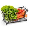 Fruit And Vegetable Basket, Metal, Black, Stackable, Kitchen, 31X17.5X15.5Cm