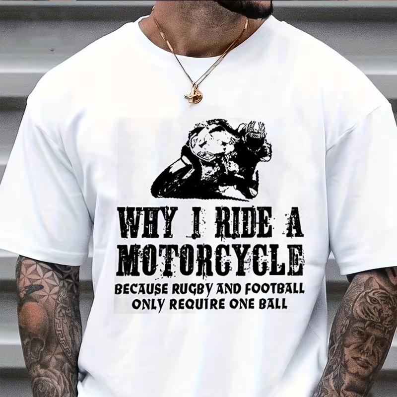 

Motorbike TShirt Biker Why I Ride A Mens Funny Motorcycle Superbike Bike Cotton ONeck Short Sleeve Casual TShirt 4XL