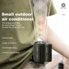 Rechargeable Waist Fan Portable Hanging Neck Fan Wearable Belt Shirt Body Fan Outdoor Working Waist Clip Fan with LED Lights