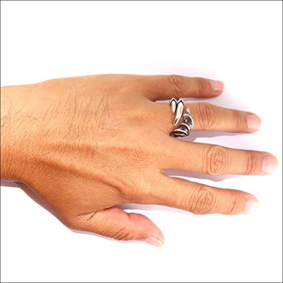 Artemis Classic Crawl Size 15 Silver Brand Silver 925 Satan's Ring, (ac-acr0255), Men's Accessory, Jewelry, Ring,