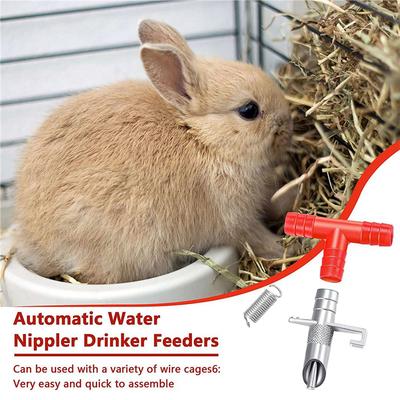 100 Pieces Nipple Feeder Bunny Water Drinker Automatic Watering System Waterer For Rodent Small Animals Poultry