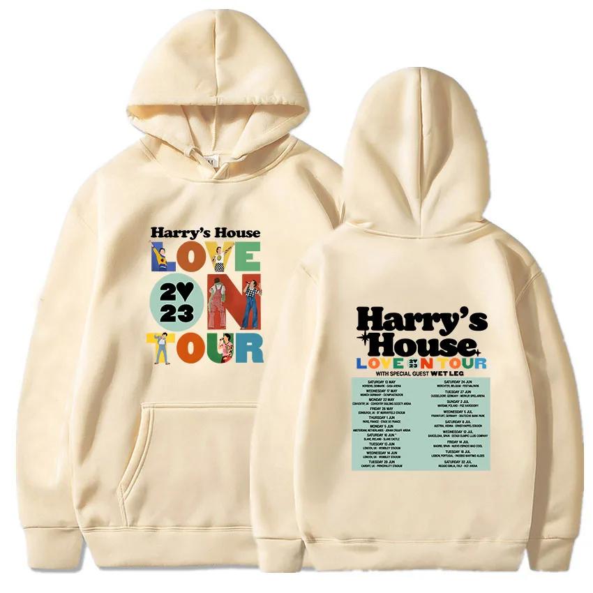 

Худи Harrys House Love on Tour Мужская винтажная толстовка Милая эстетичная худи Ретро комикс графика Одежда M