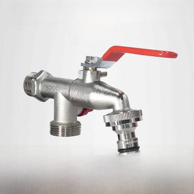 Rubinetto da Esterno a Doppia Uscita, Rubinetto da Lavabo in Rame Anti-Freddo e Resistente al Gelo