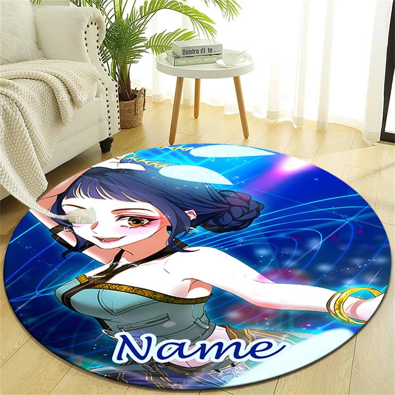 Personalized K-KPop Demon Hunters Round Chair Office Rug - Perfect for Mat, Office Chair & More - Ideal Gift for Birthdays and Holidays