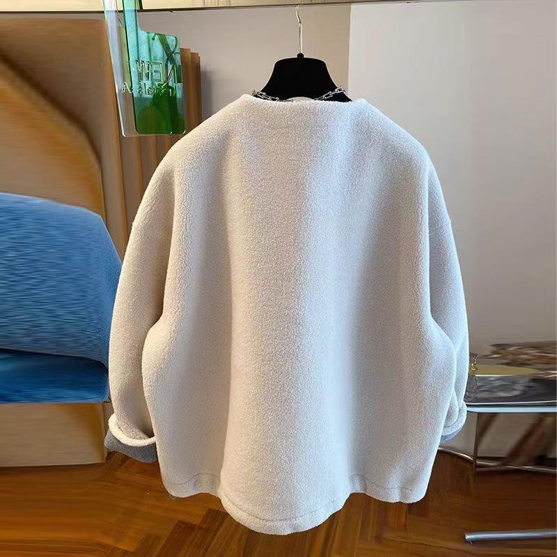 Women's 2025 Stylish Loose Lambswool Fleece Coat