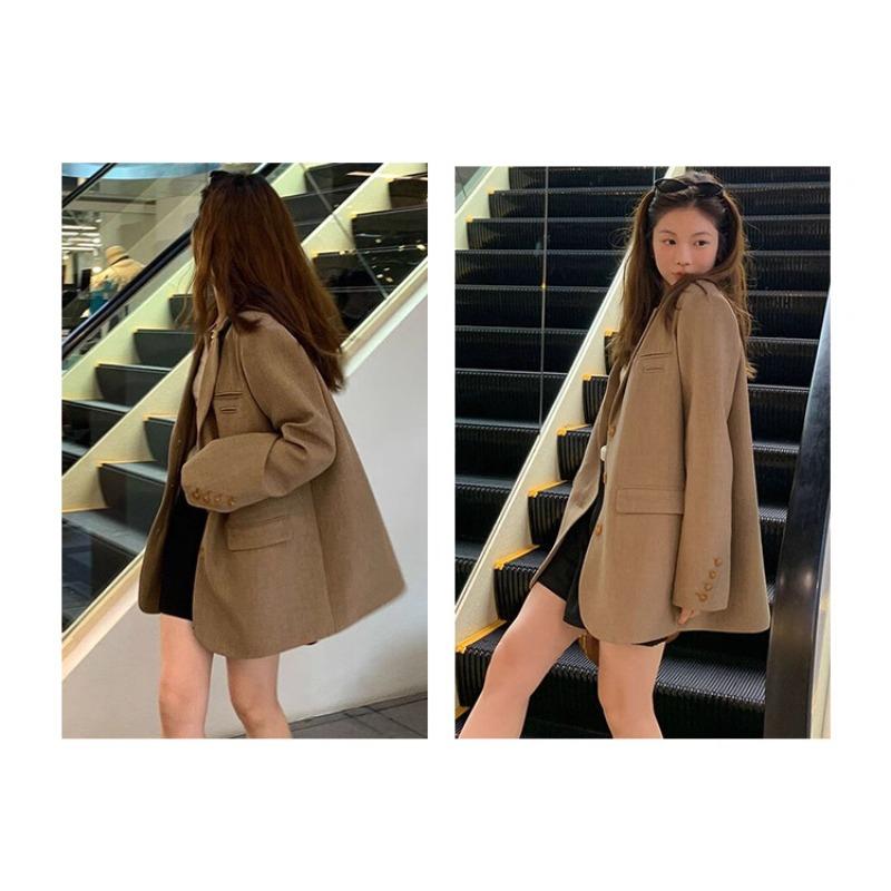 Petite Women Blazer Spring Autumn Korean Style Casual Office Jacket Slim Fit High Quality