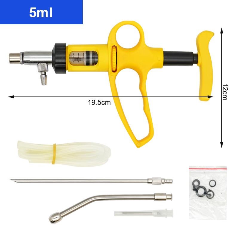 5 мл 10 мл Автоматический Непрерывный Шприц Животное Регулируемый Шприц Курица Птица Птицеводство Прочный Инъектор Вакцины Ветеринарный Инструмент