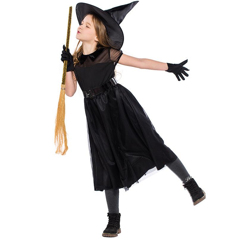 Halloween Witch Costume Black Mesh Little Witch Children's Costume Show Costume Witch Also Crazy Cosplay Costume