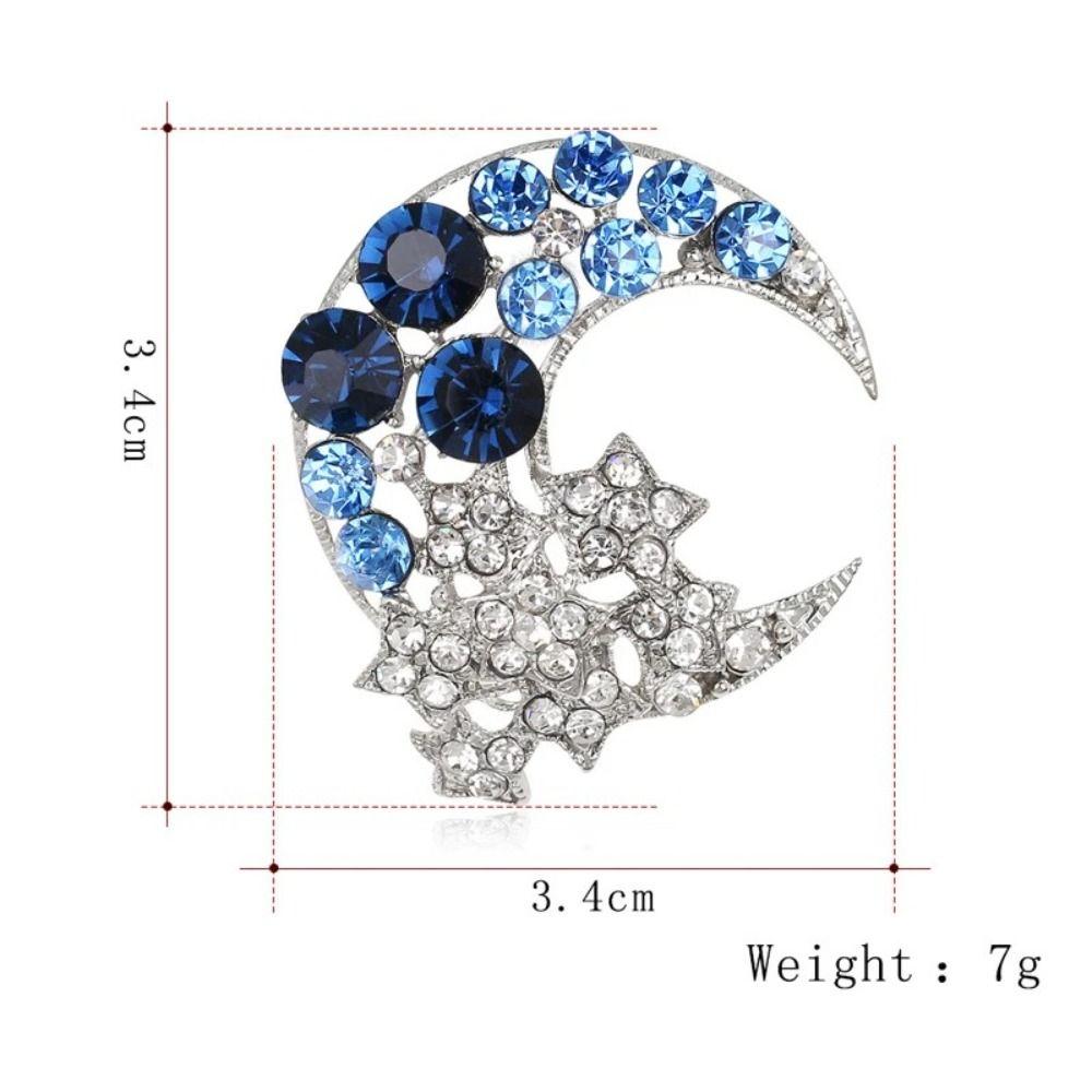 Rhinestone Inlay Brooch Pin Alloy Decor Badge Fashion Lapel Ornament Gift