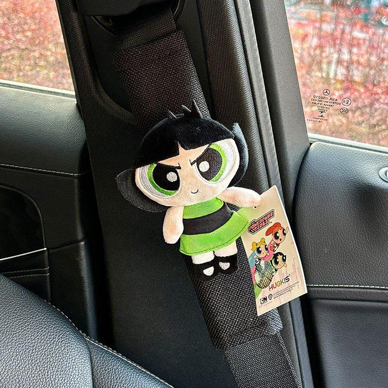 

Car Seatbelt Shoulder Pads, Universal for All Seasons, Anti-Wear Clothing for Vehicles, Cute Powerpuff Girls Car Interior Protective Covers Green Little Policewoman - Authentic - Single