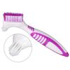 False Teeth Cleaning Brush Double Sided Portable Denture Toothbrush for False Teeth Cleaning