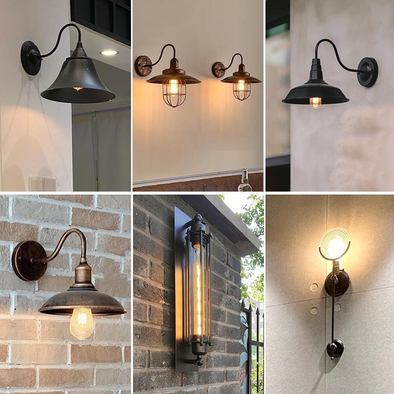 Retro Industrial Outdoor Wall Lamp - Iron Art for Hallway, Corridor, Balcony, or Restaurant