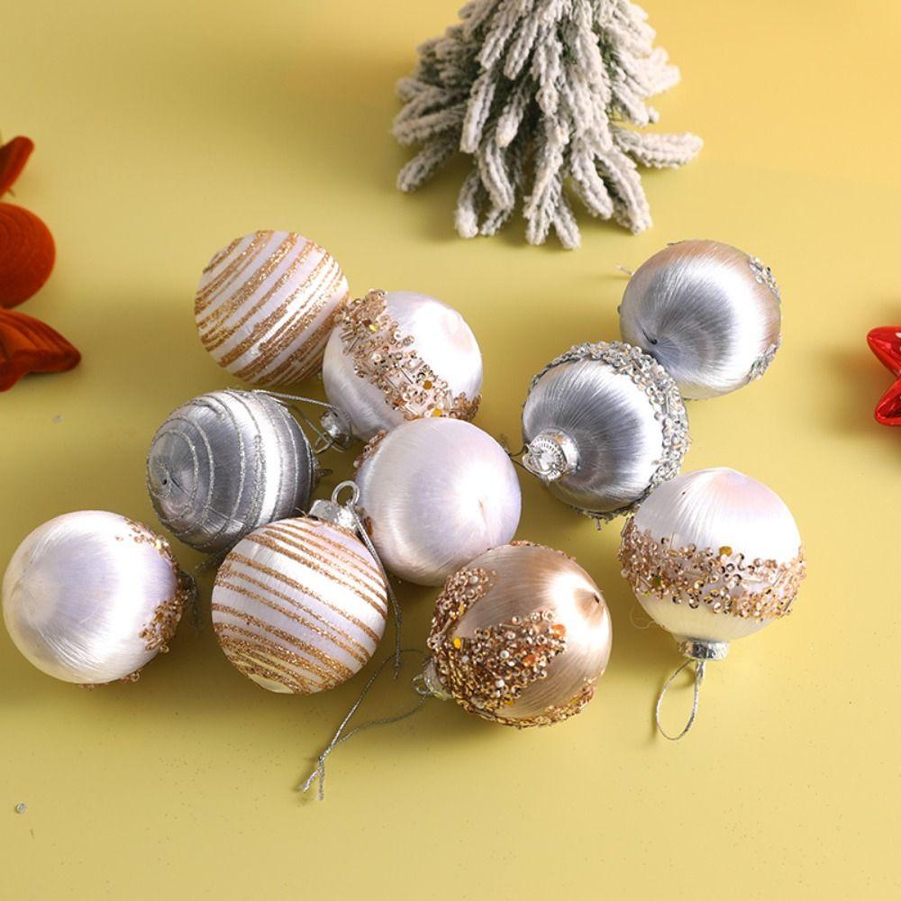 12pcs Delicate Christmas Ball Set 6CM Hanging Ornament Christmas Tree Decoration Pendant  Home