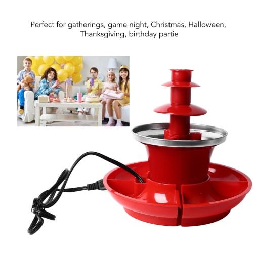 3-Tier Electric Chocolate Fondue Fountain Machine for Parties, Removable Chocolate Fountain for Melting Cheese, Queso, Candy, and Liqueur, Perfect for