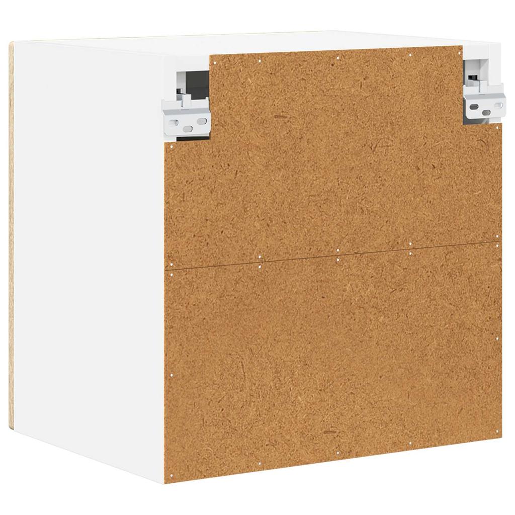 Wall Mounted Glass Cabinet PORTO Sonoma Oak 40 x 31 x 40 cm