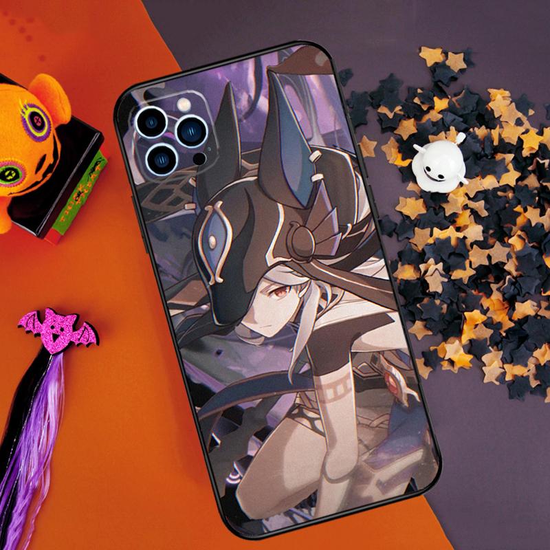 Genshin Impact Cyno Bumper Case For iPhone 16 15 14 Pro Max 11 12 13 Pro Max Mini XR 16e 16 15 Plus Phone Cover